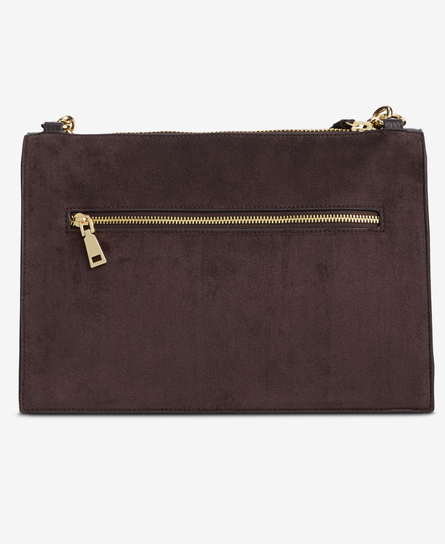 Fyonna Faux Suede Studded Shoulder Bag