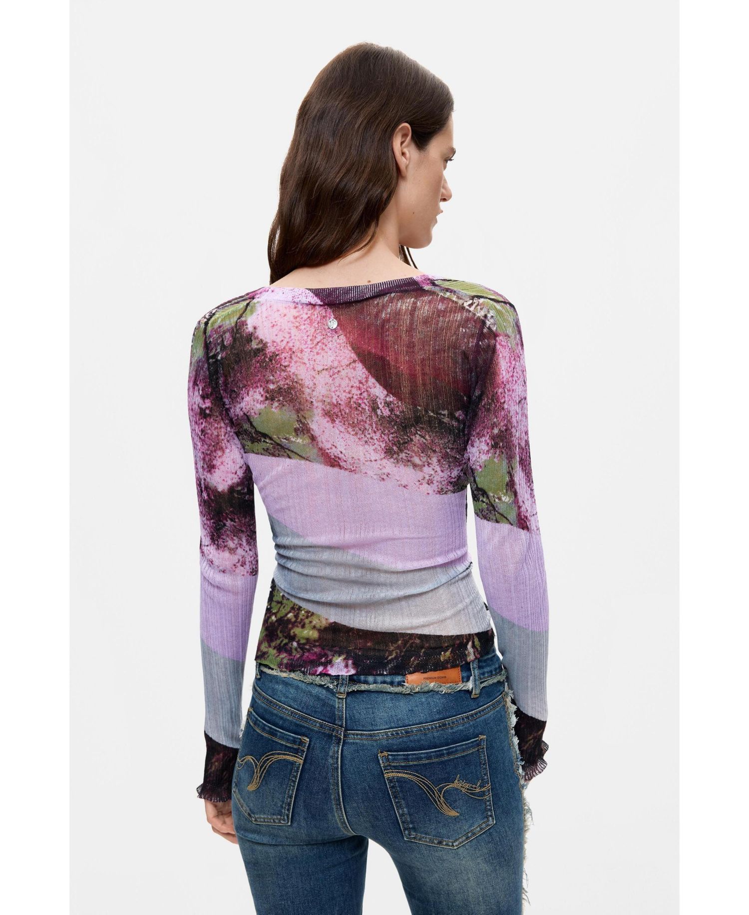 Women's Printed v-neck sweater