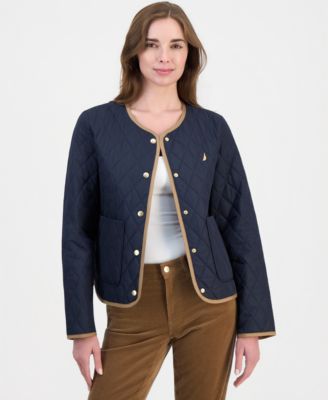 Women's Quilted Collarless Jacket