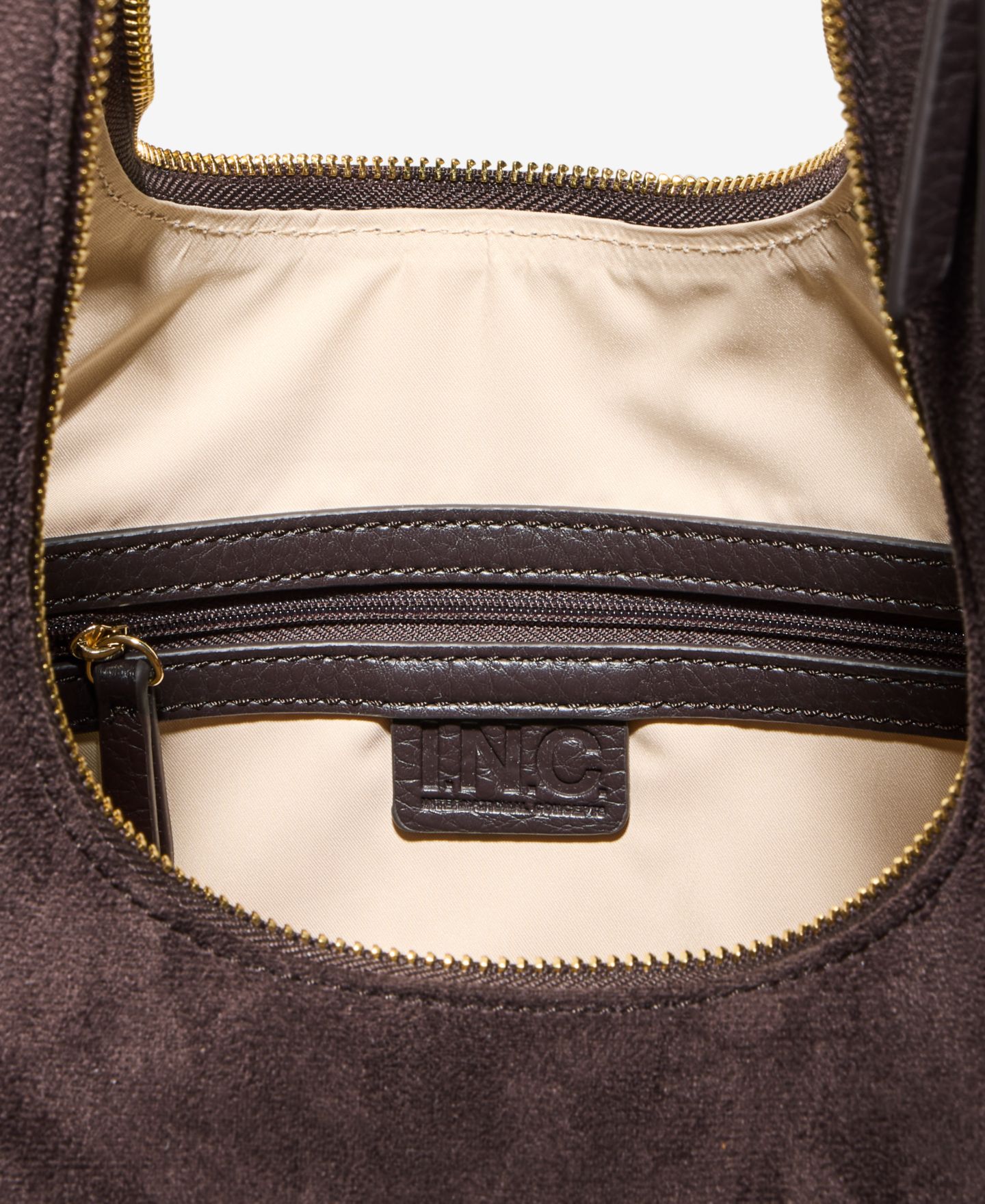 Женская сумка I.N.C. International Concepts Kyel Faux Suede Studded Hobo, цвет: Шоколадный сливовый — фото 6