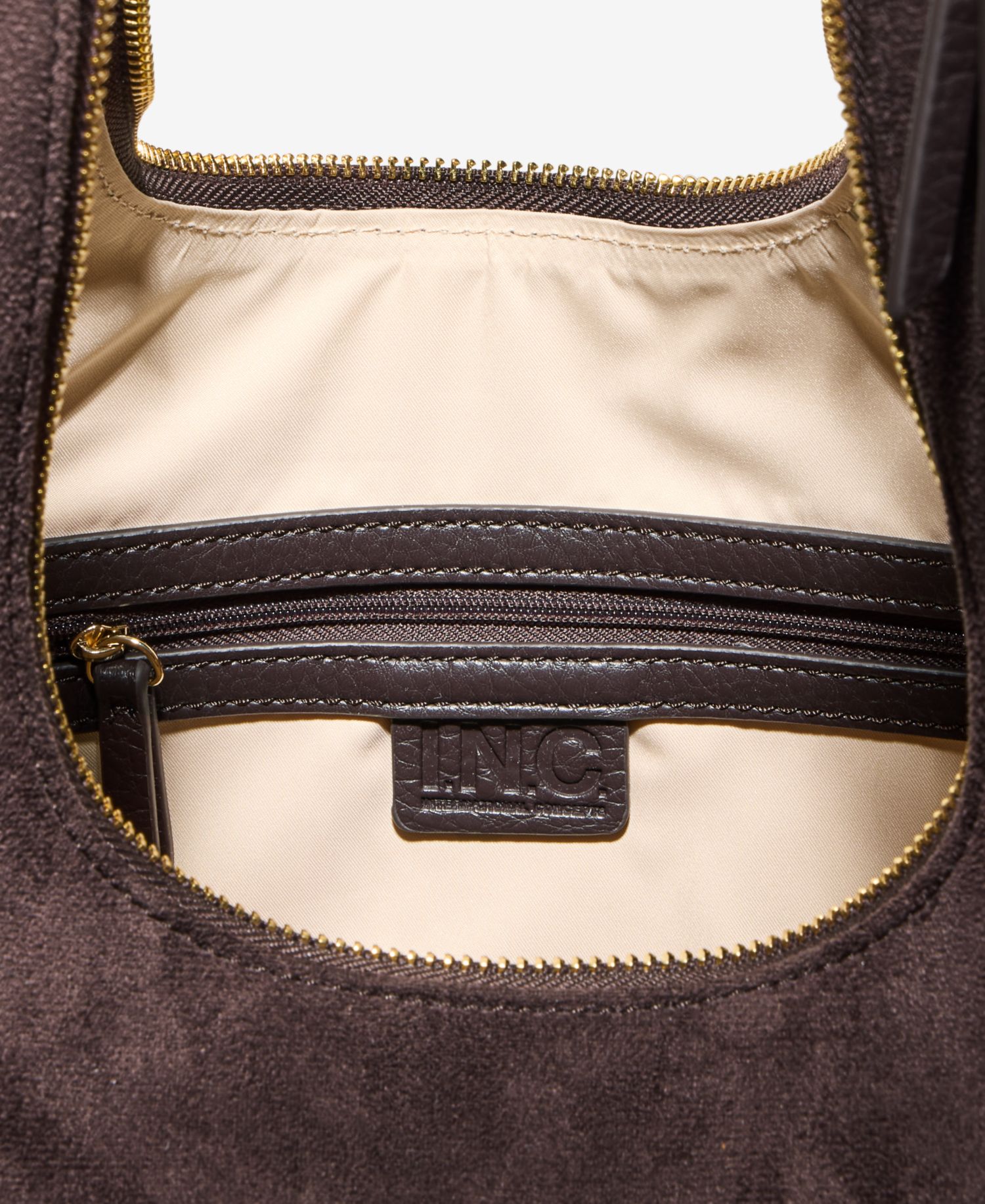 Kyel Faux Suede Studded Hobo Bag