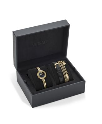 Women's Greca Pendant IP Yellow Gold Bracelet Watch, 28mm