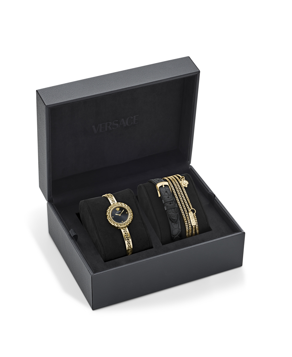 Versace Women's Greca Pendant Ip Yellow Gold Bracelet Watch