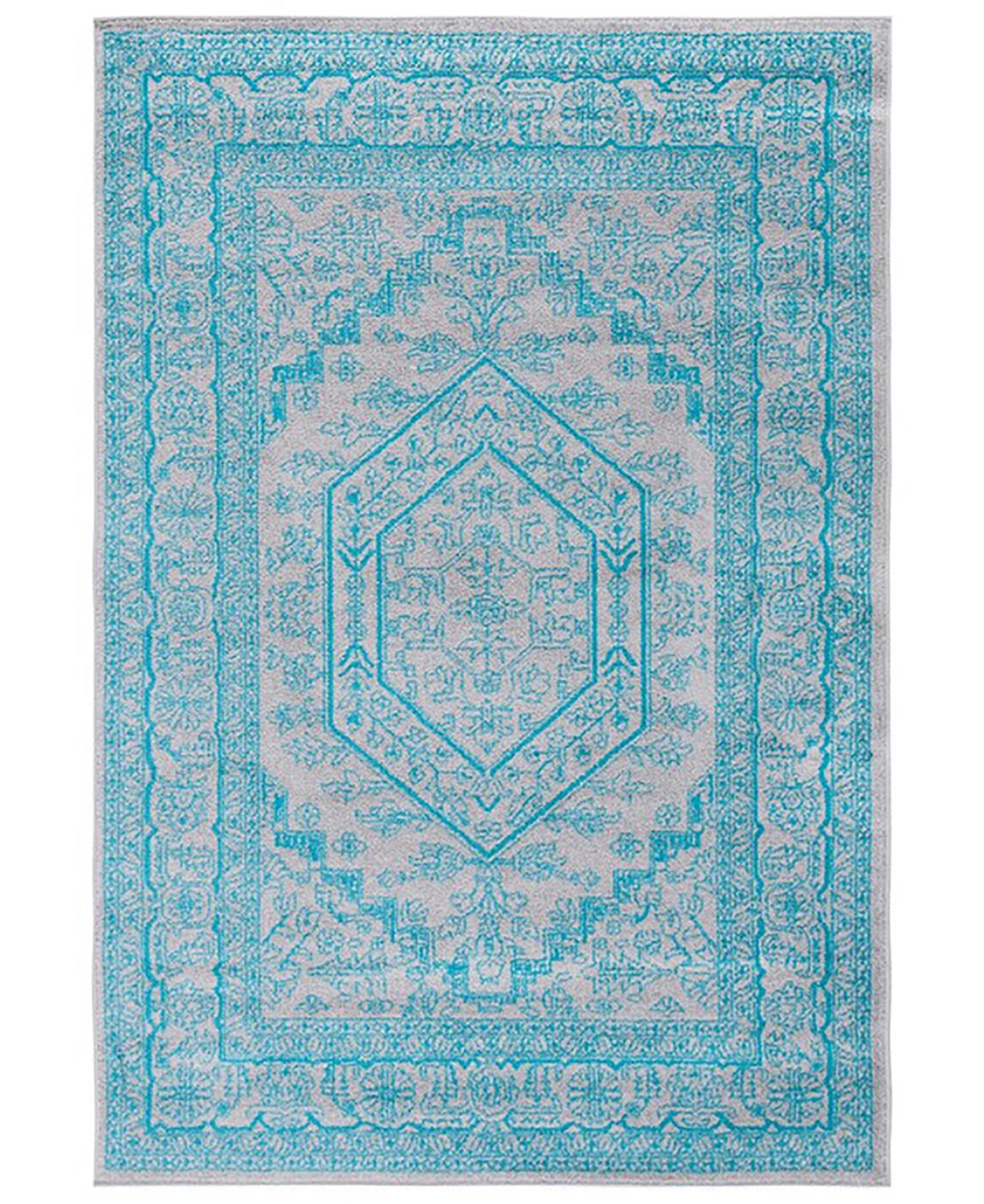 Safavieh Adirondack 108 Light Gray and Teal 8' x 10' Area Rug