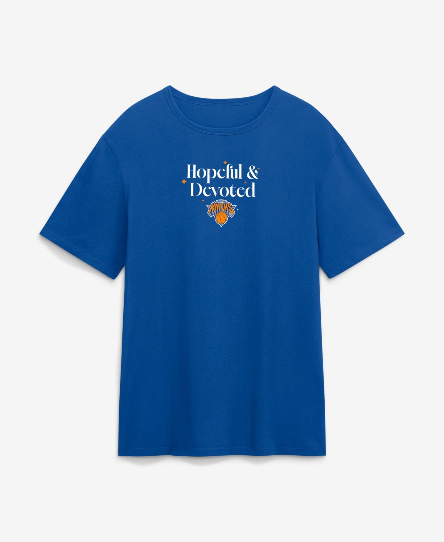 Мужская футболка Fanatics Blue New York Knicks Hopeful Devoted Legacy Cotton — фото 2