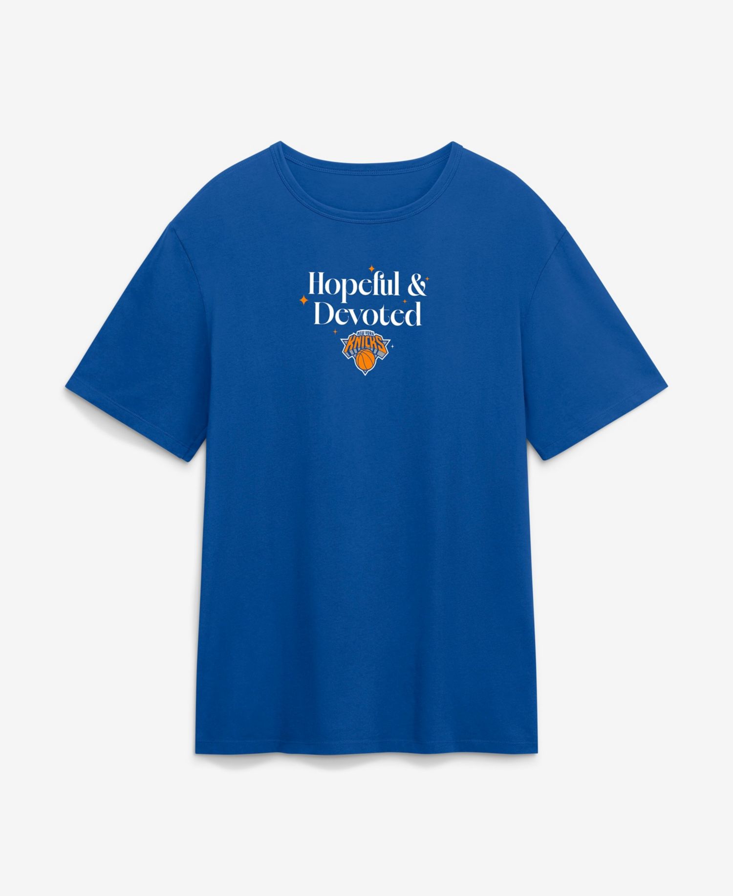 Men's Blue New York Knicks Hopeful Devoted Legacy Cotton T-Shirt