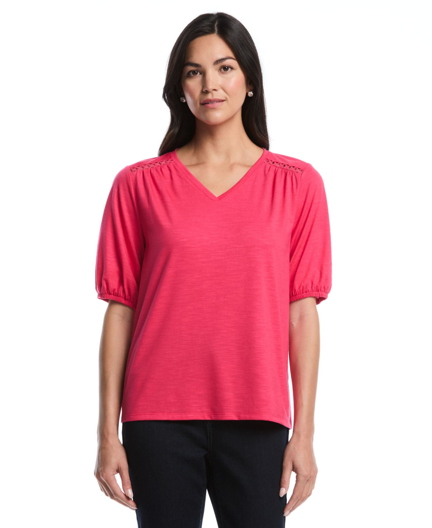 Petite Puff-Sleeve Top