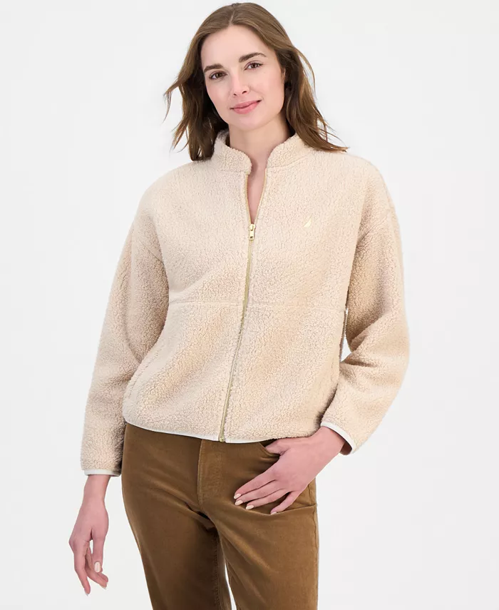 Women's Full-Zip Sherpa Fleece Jacket - thumbnail 5
