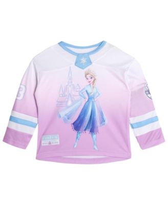 Little Girls Lilo and Stitch Queen Elsa Girls' Athletic Hockey Jersey