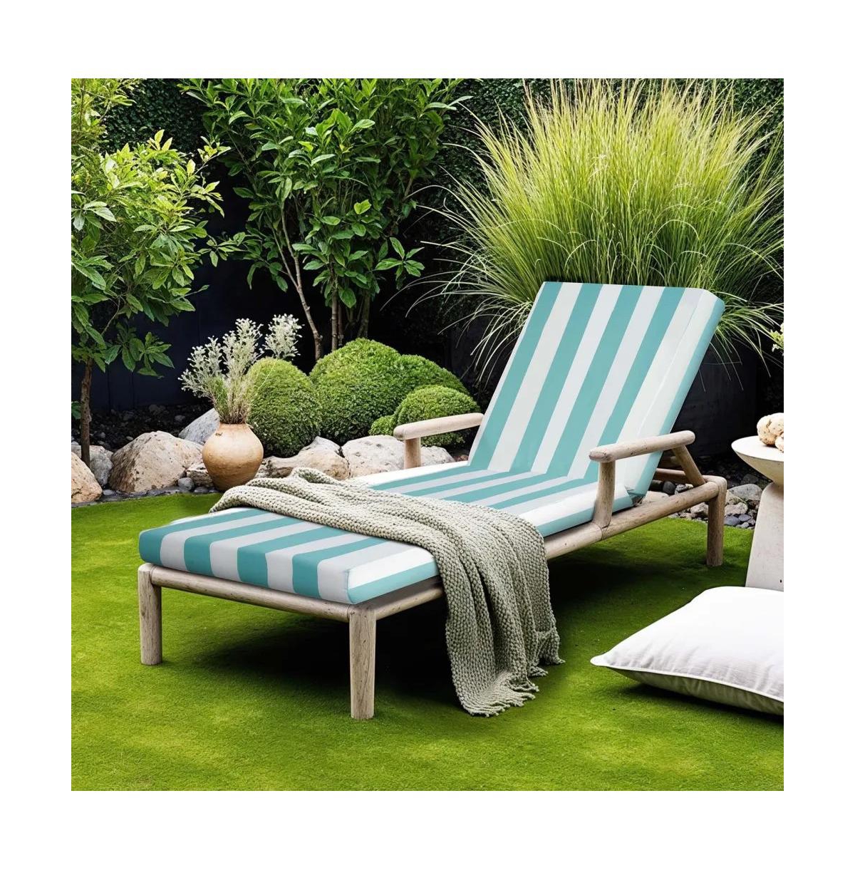 Slickblue Set of 2 Outdoor Chaise Lounge Chair Cushions 80 x 26" Waterproof and Thick