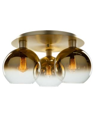 Morning Mist 19.75" Metal 3-Light Semi-Flush Mount