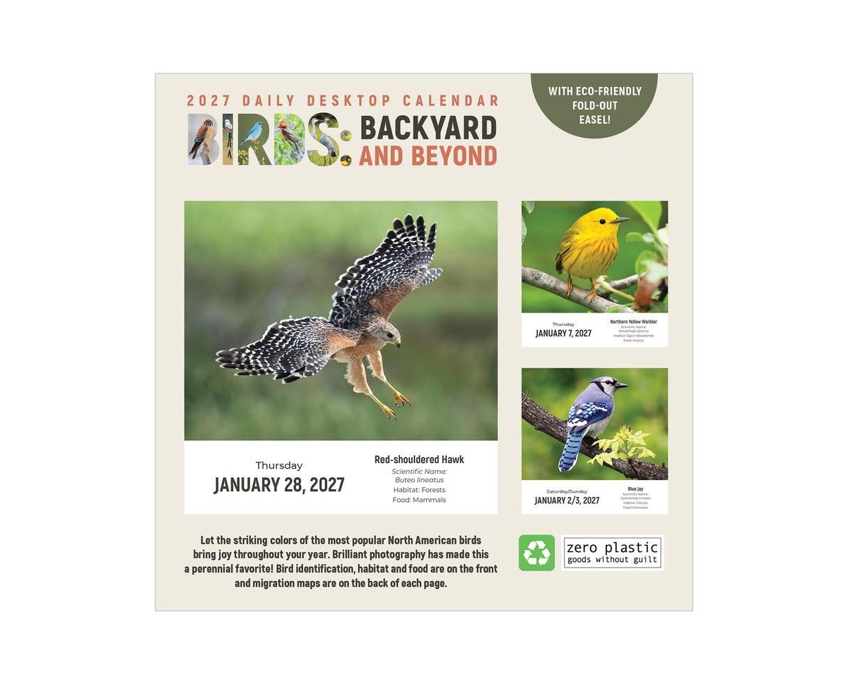 Tf Publishing Paper Goods 2027 Birds Backyard and Beyond Daily Desktop Calendar