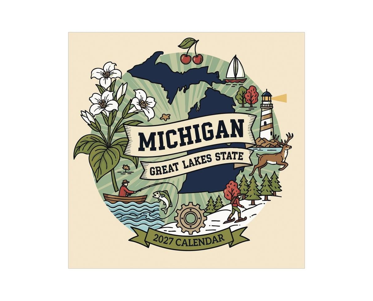 Tf Publishing Paper Goods 2027 Home Michigan Wall Calendar