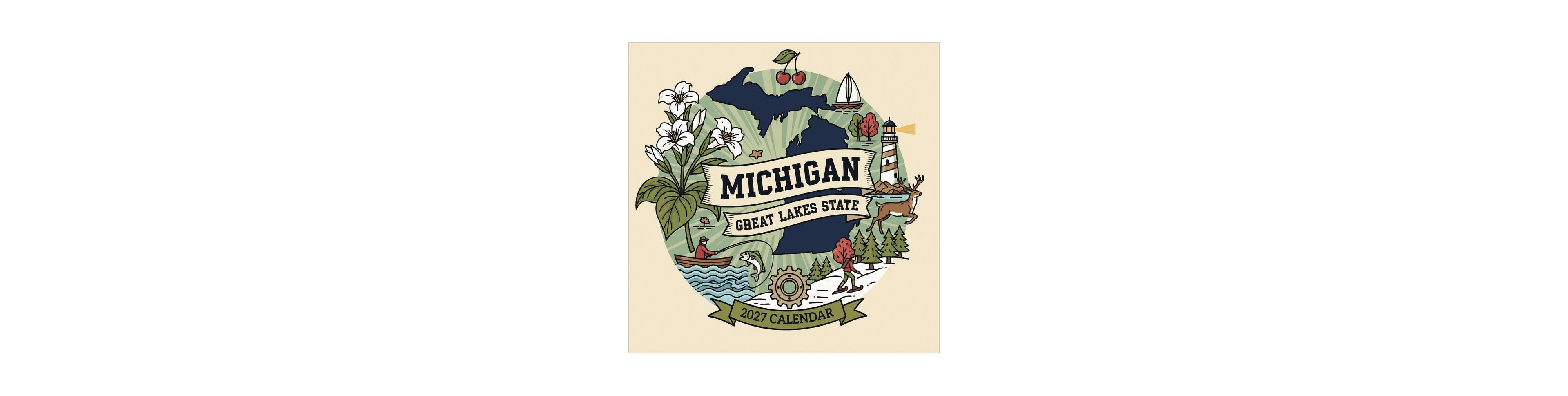 Tf Publishing Paper Goods 2027 Home Michigan Wall Calendar