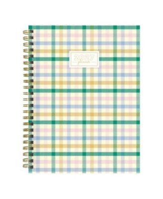 2027 Pastel Plaid Medium Weekly Monthly Planner