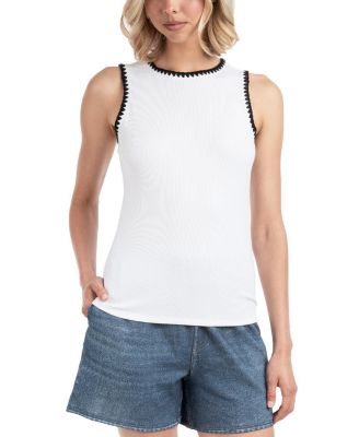Women's Contrast Embroidered Tank