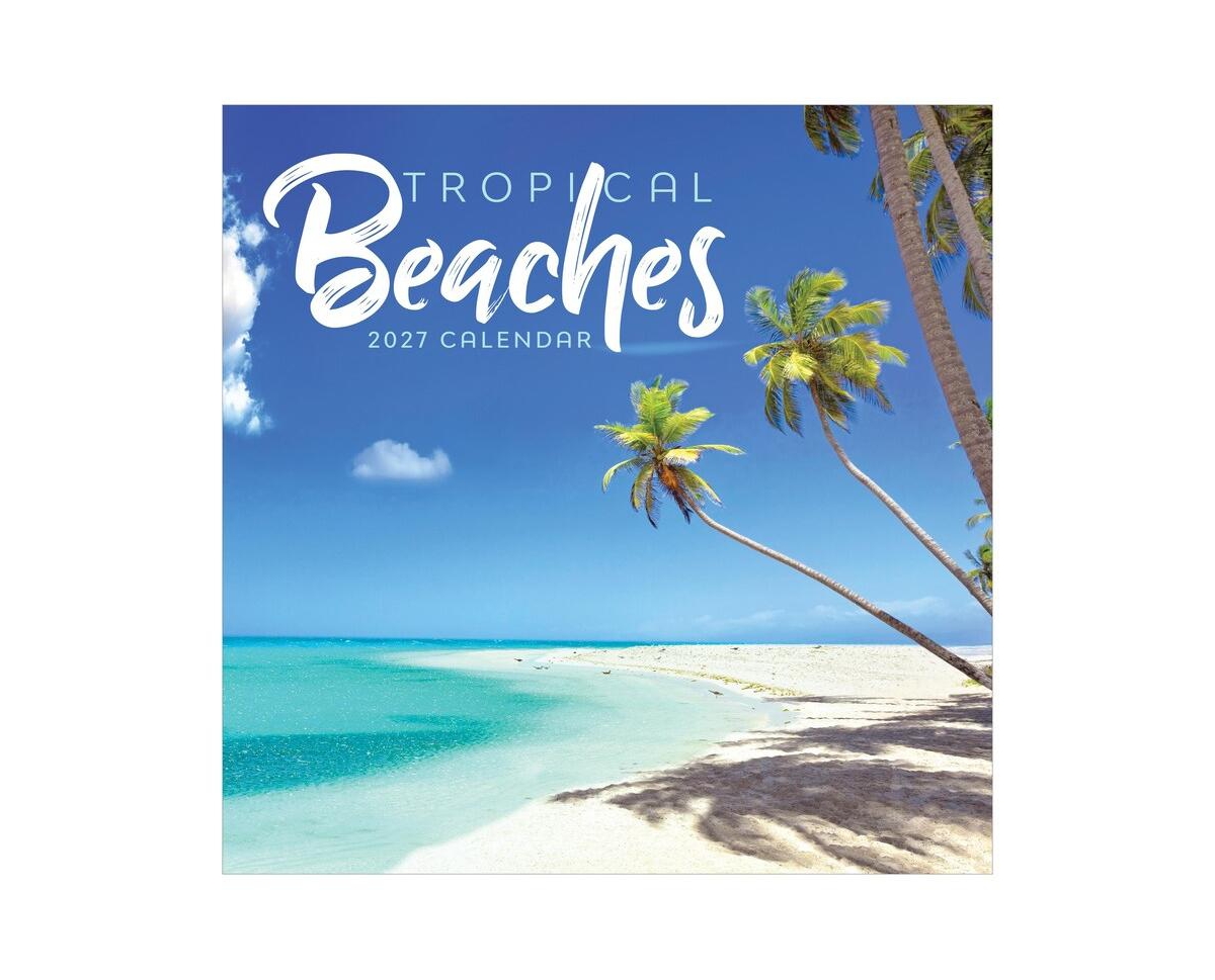 Tf Publishing Paper Goods 2027 Tropical Beaches Wall Calendar