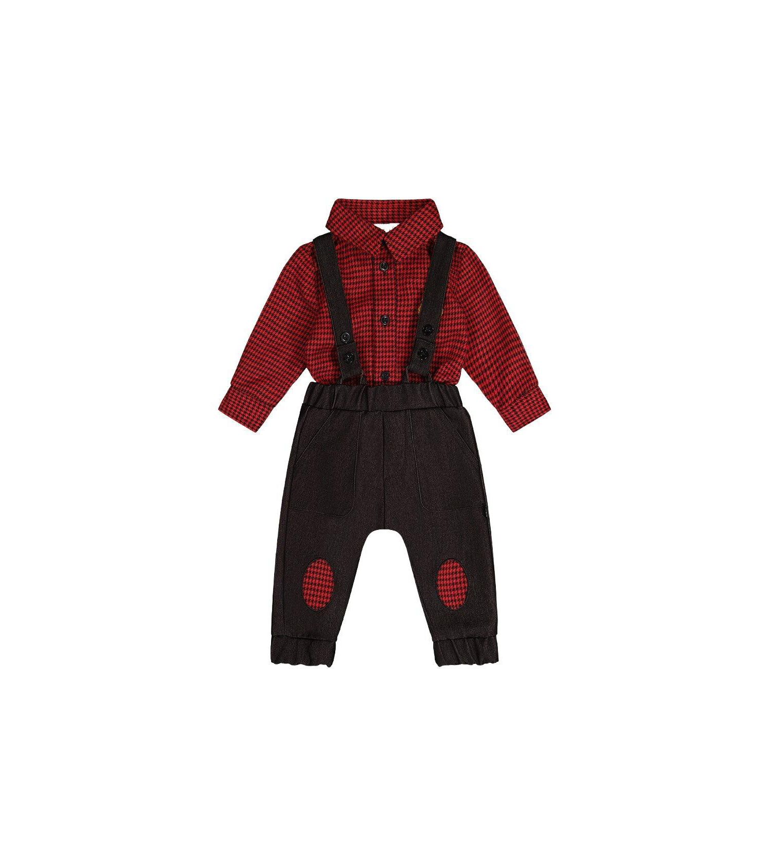 Baby Boys (3M-24M) Houndstooth Top and Pants Set