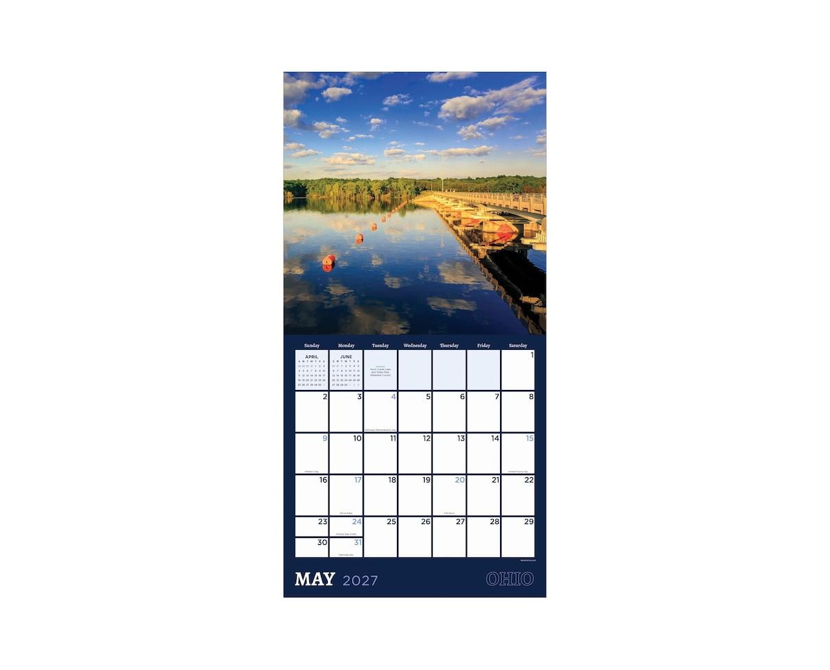 Tf Publishing Paper Goods 2027 Ohio Wall Calendar