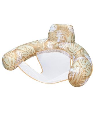 Inflatable Pool Float Lounge Chair Plant Pattern Water Hammock