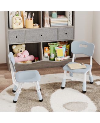 3-Level Height Adjustable Toddler Chair, Plastic Kids Chair for Boys Girls 2-6, Indoor Home Classroom Nursery Use