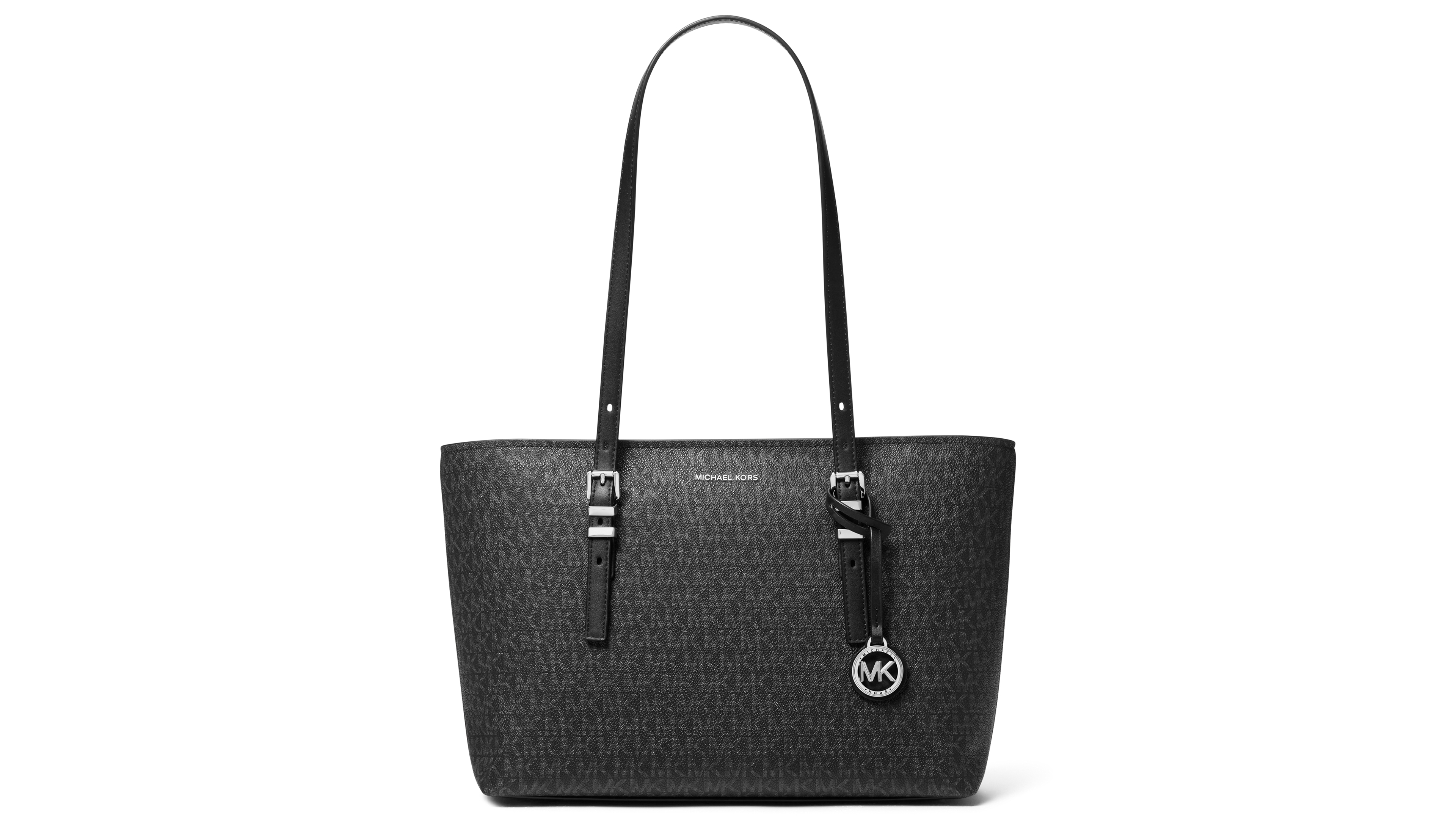 Michael Kors Quinn Medium Signature Logo and Leather Tote Bag
