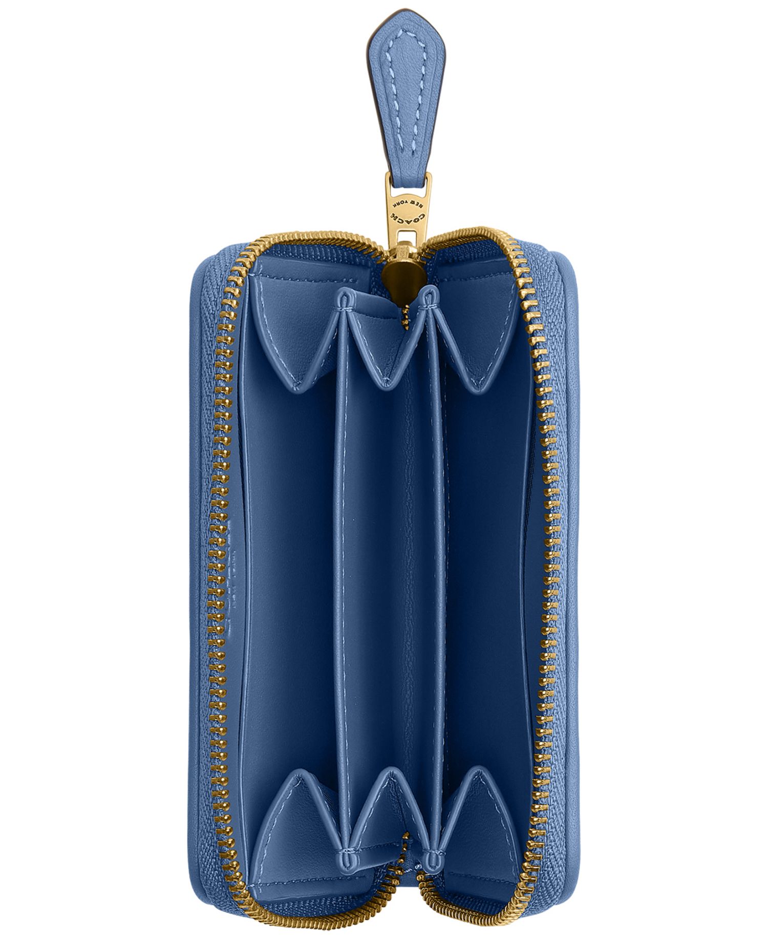 Essential Crystal Denim Signature Zip Around Card Case
