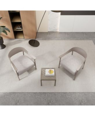 Outdoor Accent Chair Set with Coffee Table