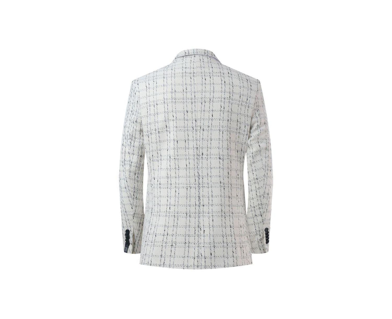 Men's Slim Fit Plaid Boucle Sport coat