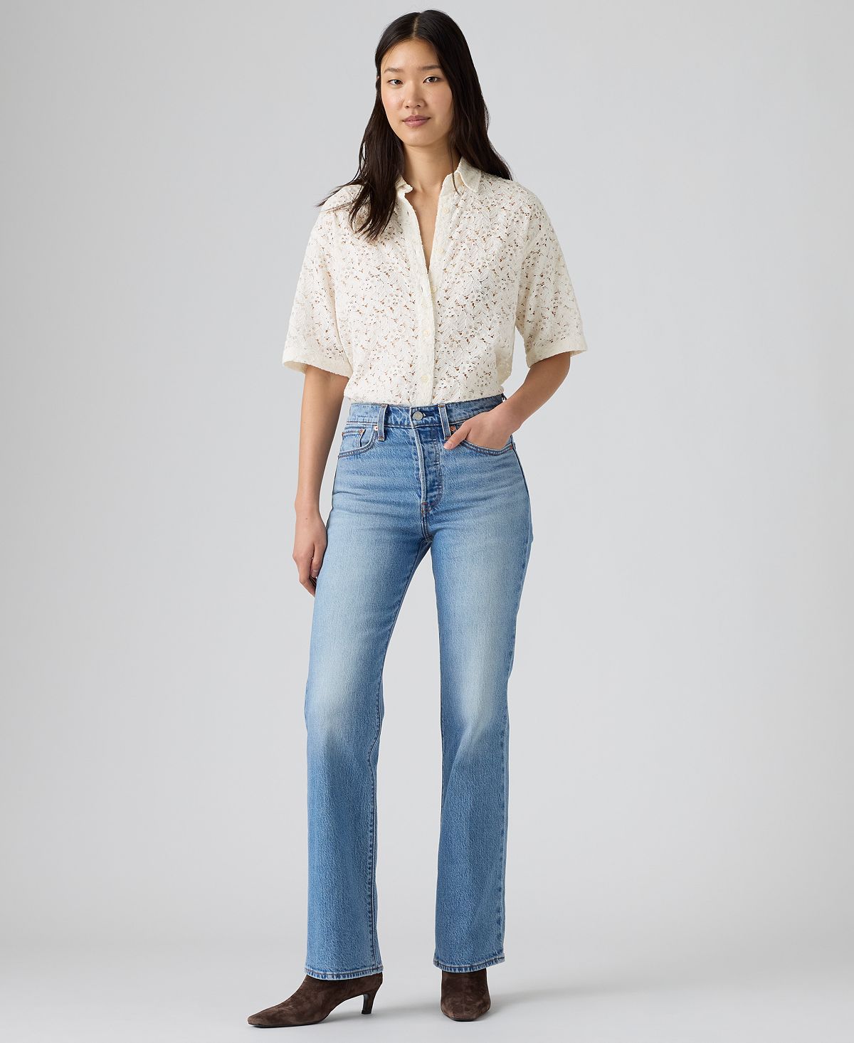 Levi's® Premium Women's Wedgie Boot High-Rise Jeans view 4 — MAYCSS fashion products