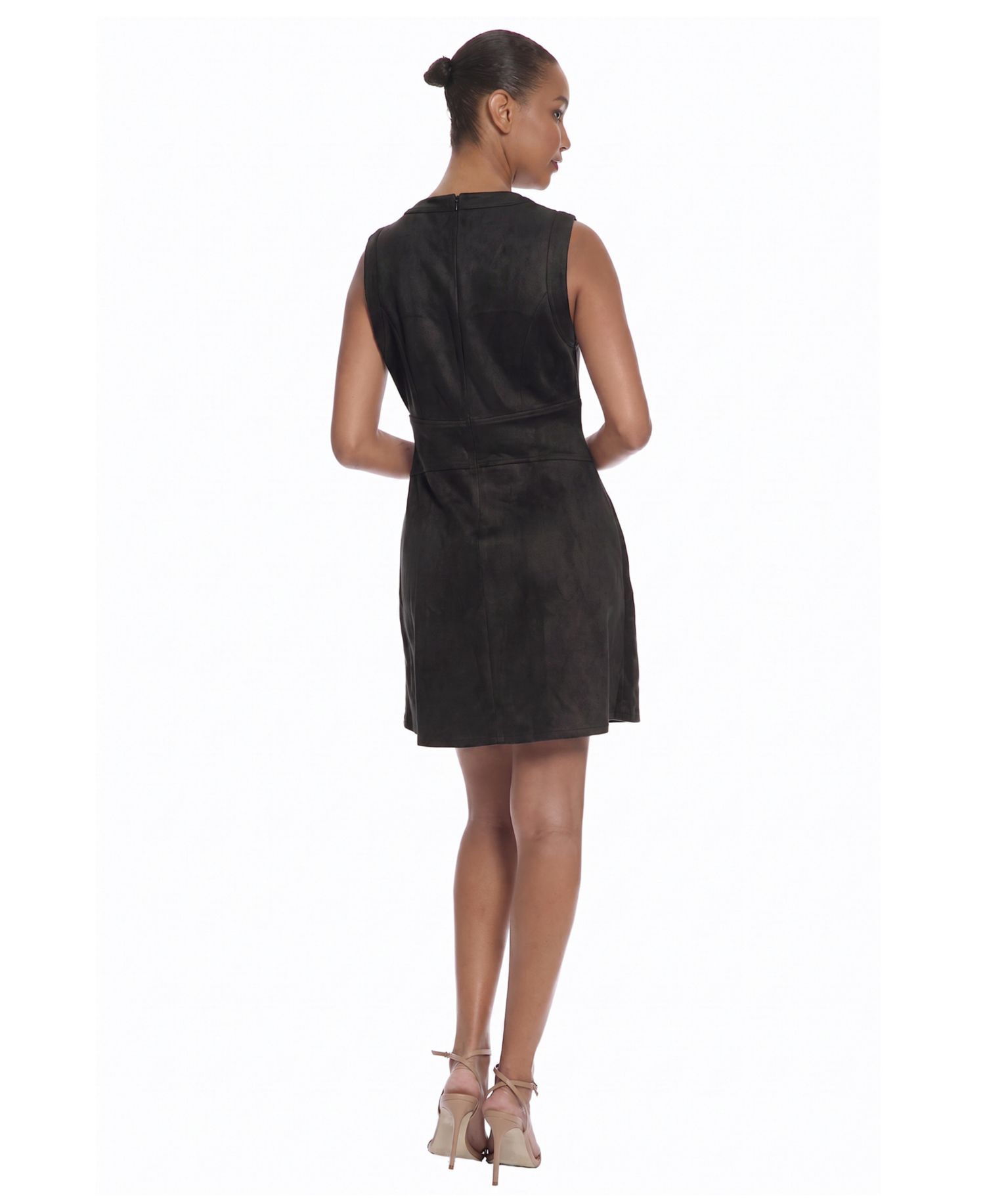 Women's Sleeveless Suede Mini Dress