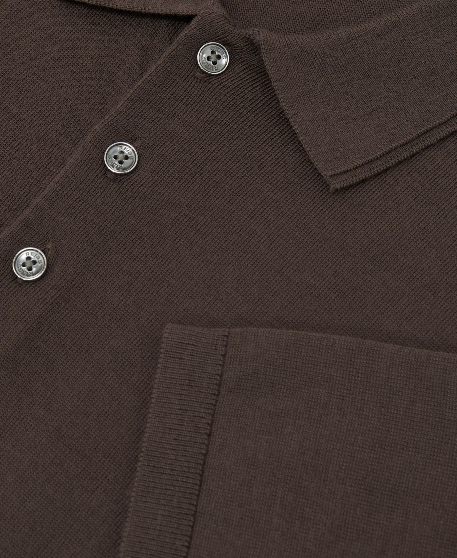 Men's Manor Half Button Merino Wool Polo Shirt