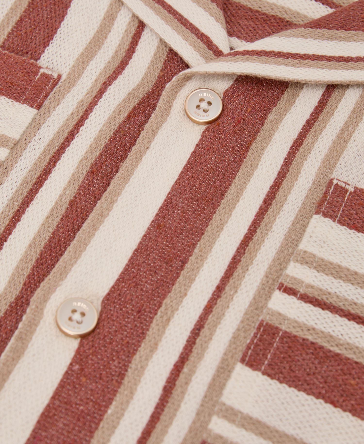 Men's Celeste Stripe Twin Pocket Cuban Shirt