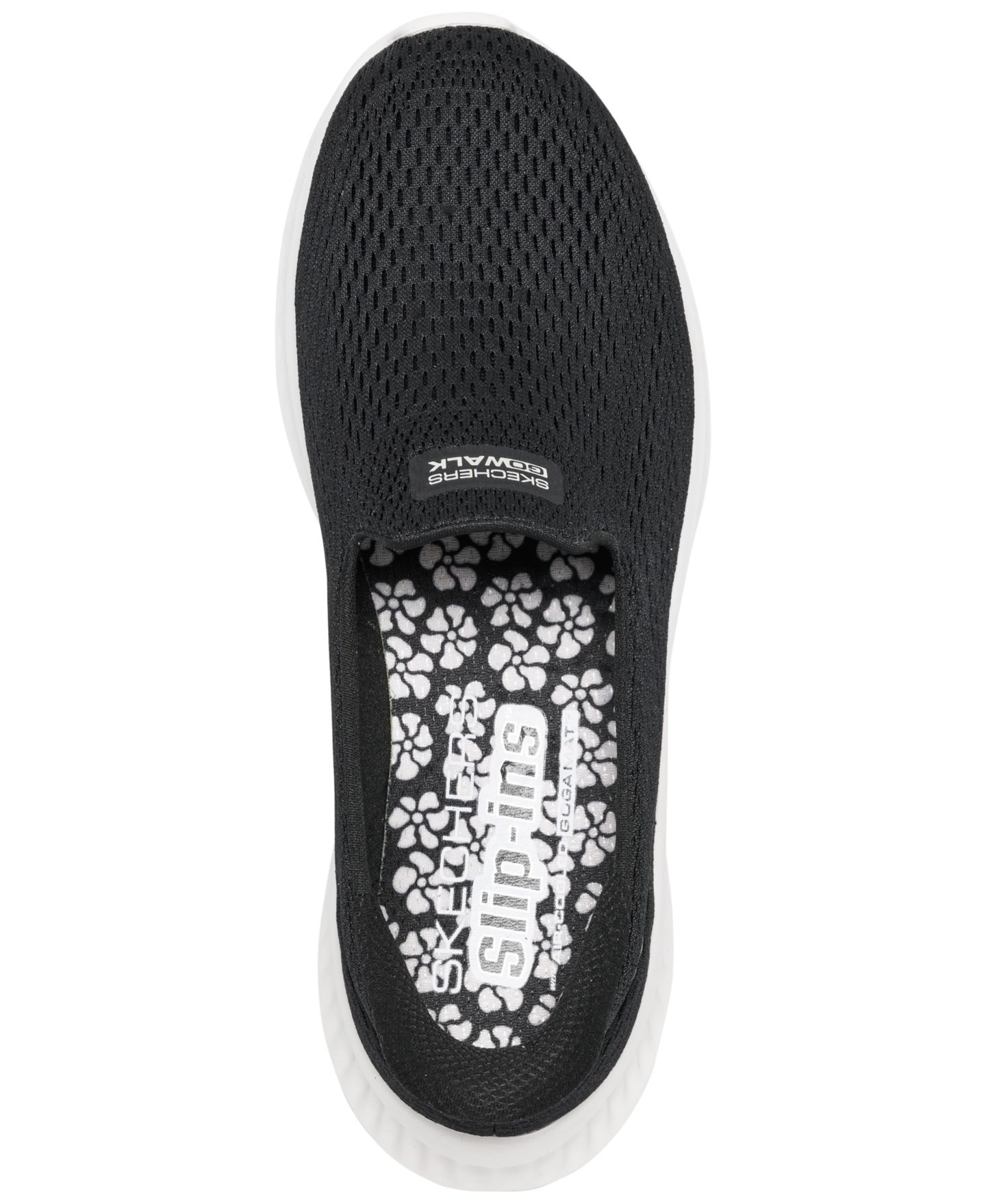 Женские кроссовки Skechers Slip-Ins: GO Walk Now - Ivy Walking, цвет: Чёрный / Белый — фото 5