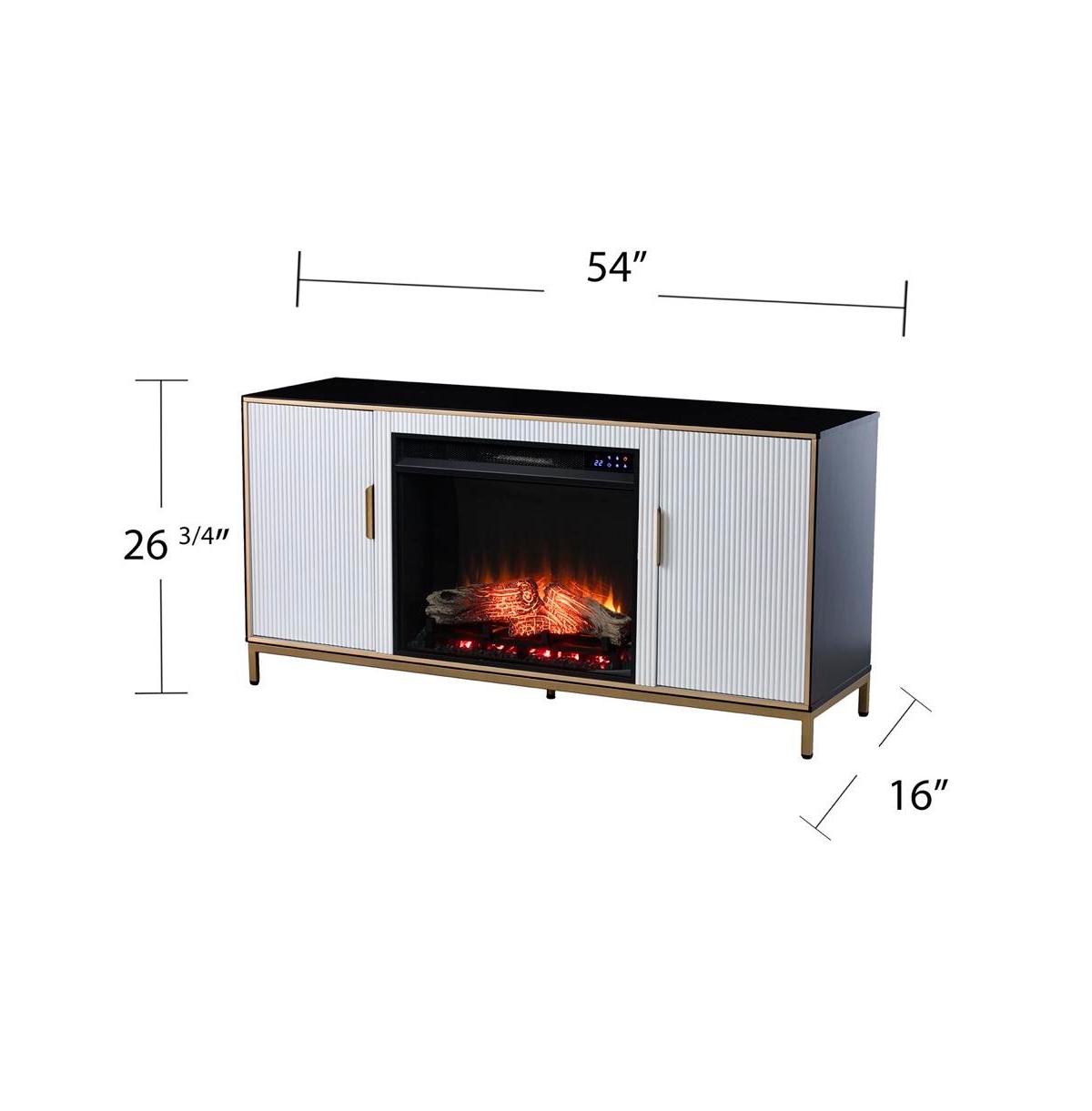 Augusta Home Daltaire Color Changing Fireplace w/ Media Storage