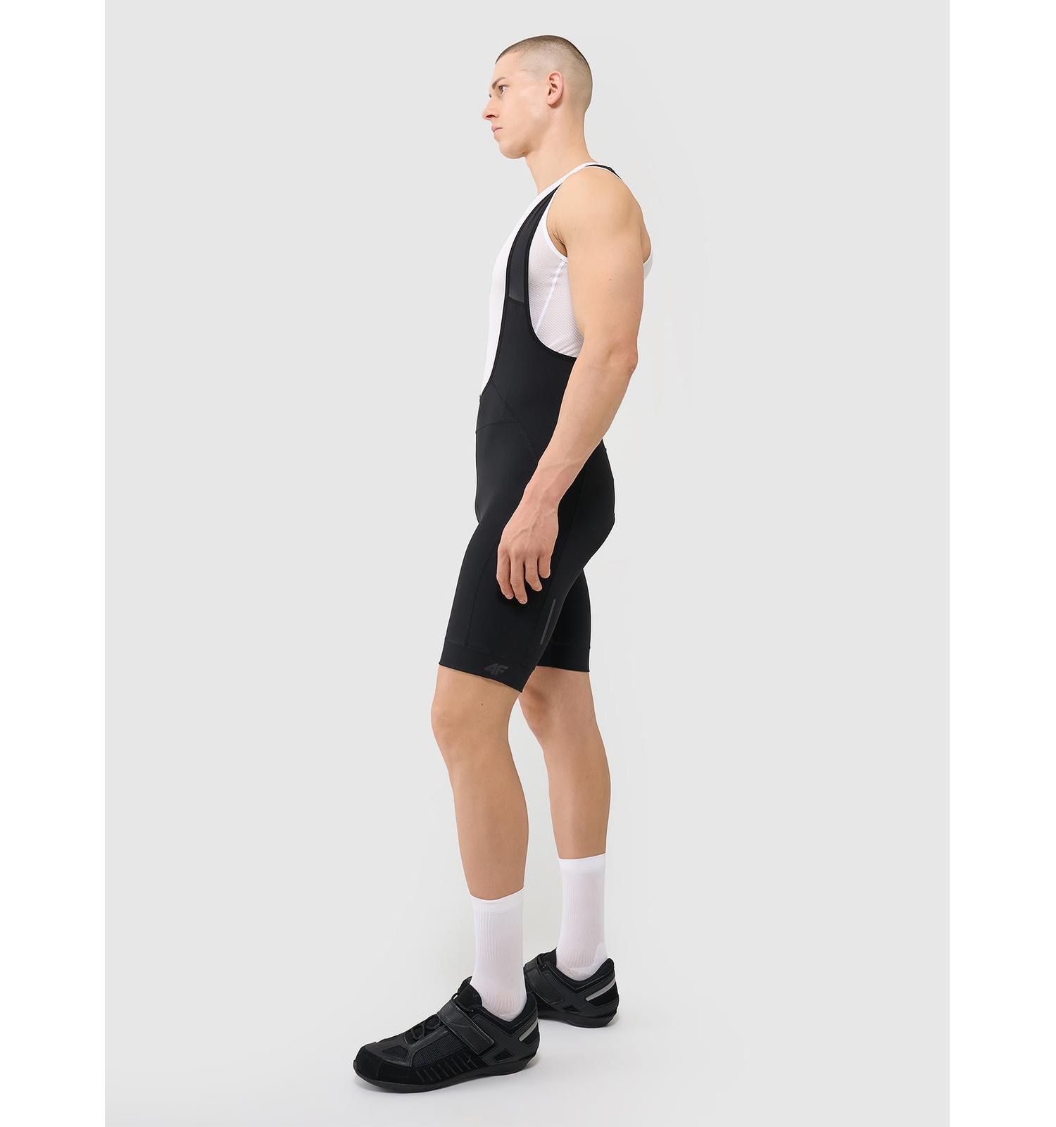 Men's Short Cycling Leggings With Gel-Foam Insert And Suspenders