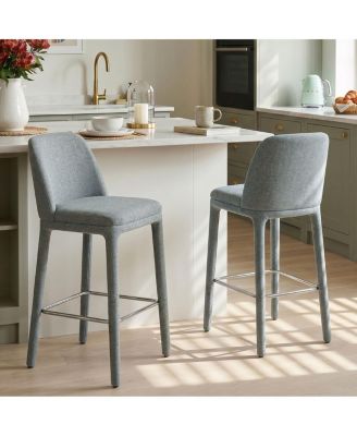 Set of 2 Counter Height Stools For Kitchen Island, 26.5" Seat Height