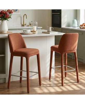 Set of 2 Counter Height Stools For Kitchen Island, 26.5" Seat Height