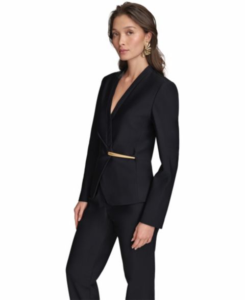 Женские куртки Donna Karan New York Collarless Wrap Jacket
