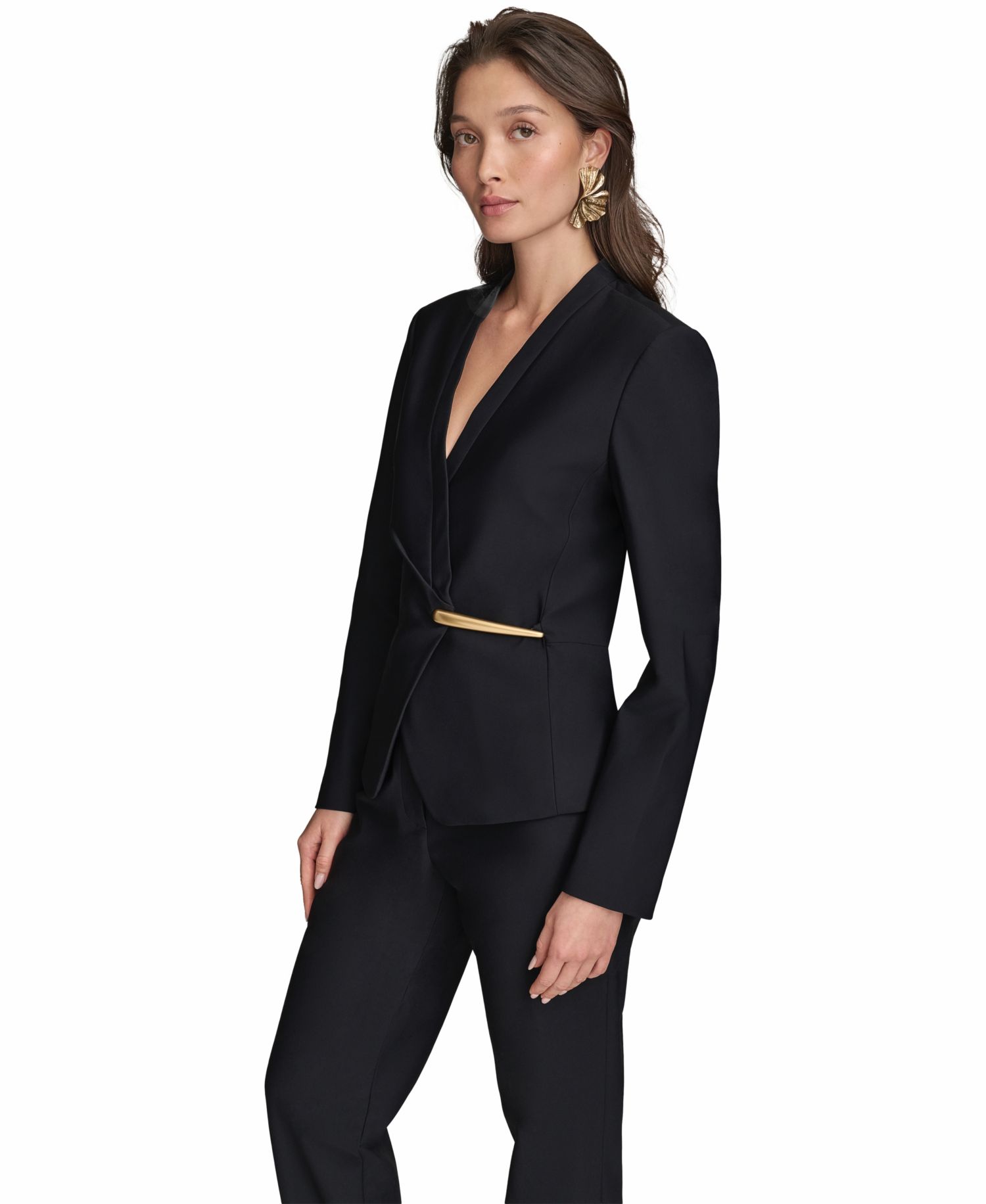 Women's Collarless Wrap Jacket