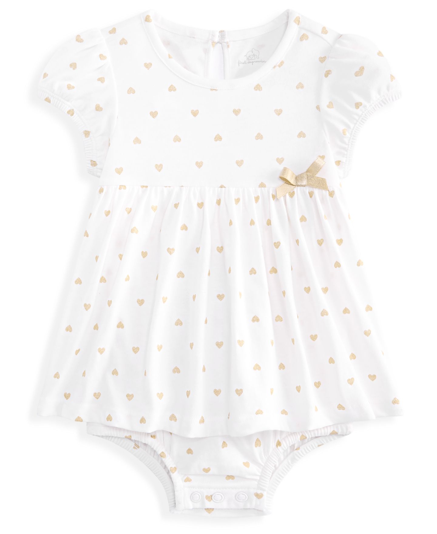 Комбинезоны First Impressions Heart-Print Skirted Sunsuit для девочек-малышей — фото 1