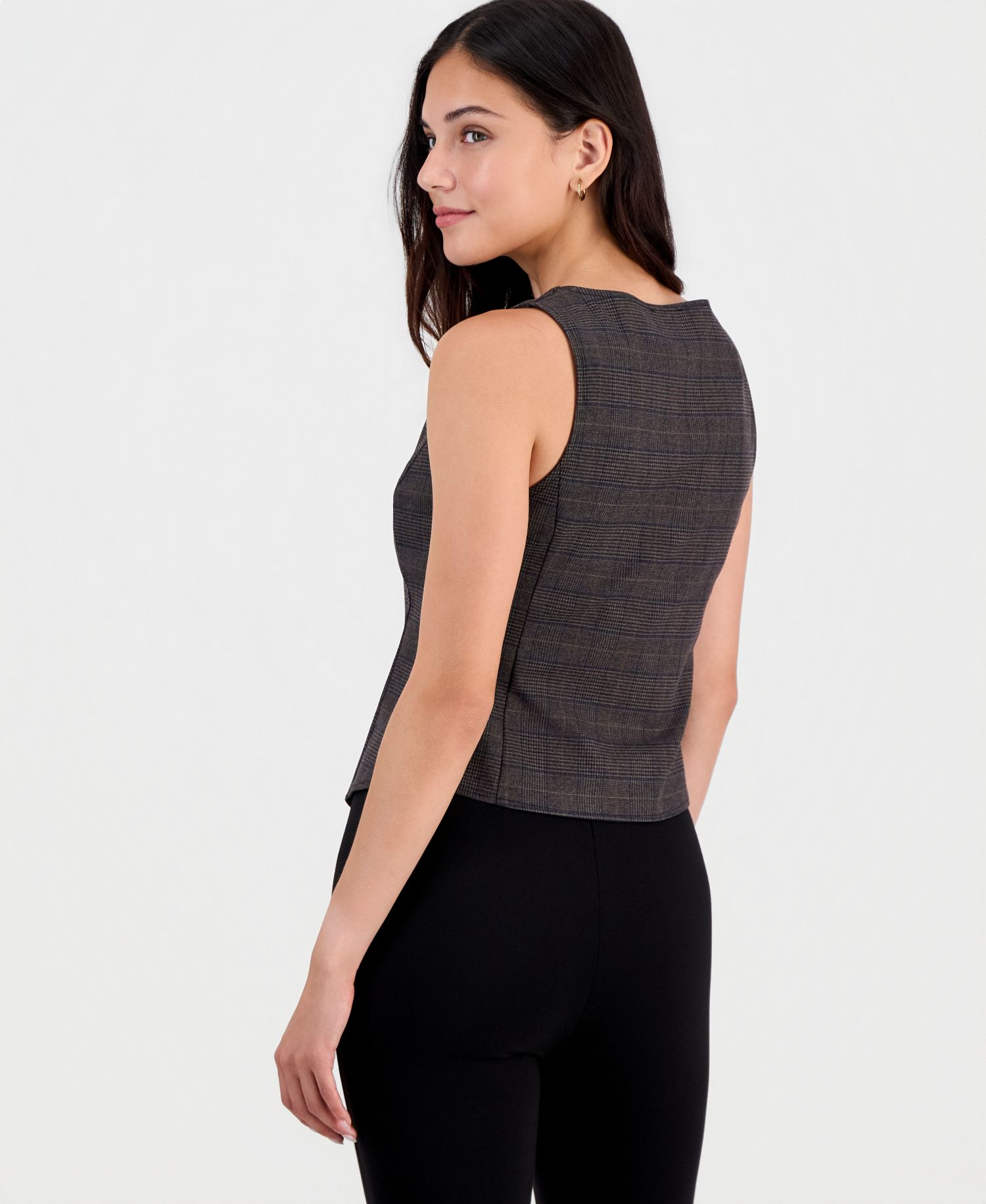 Women's Glen Plaid Vest Top