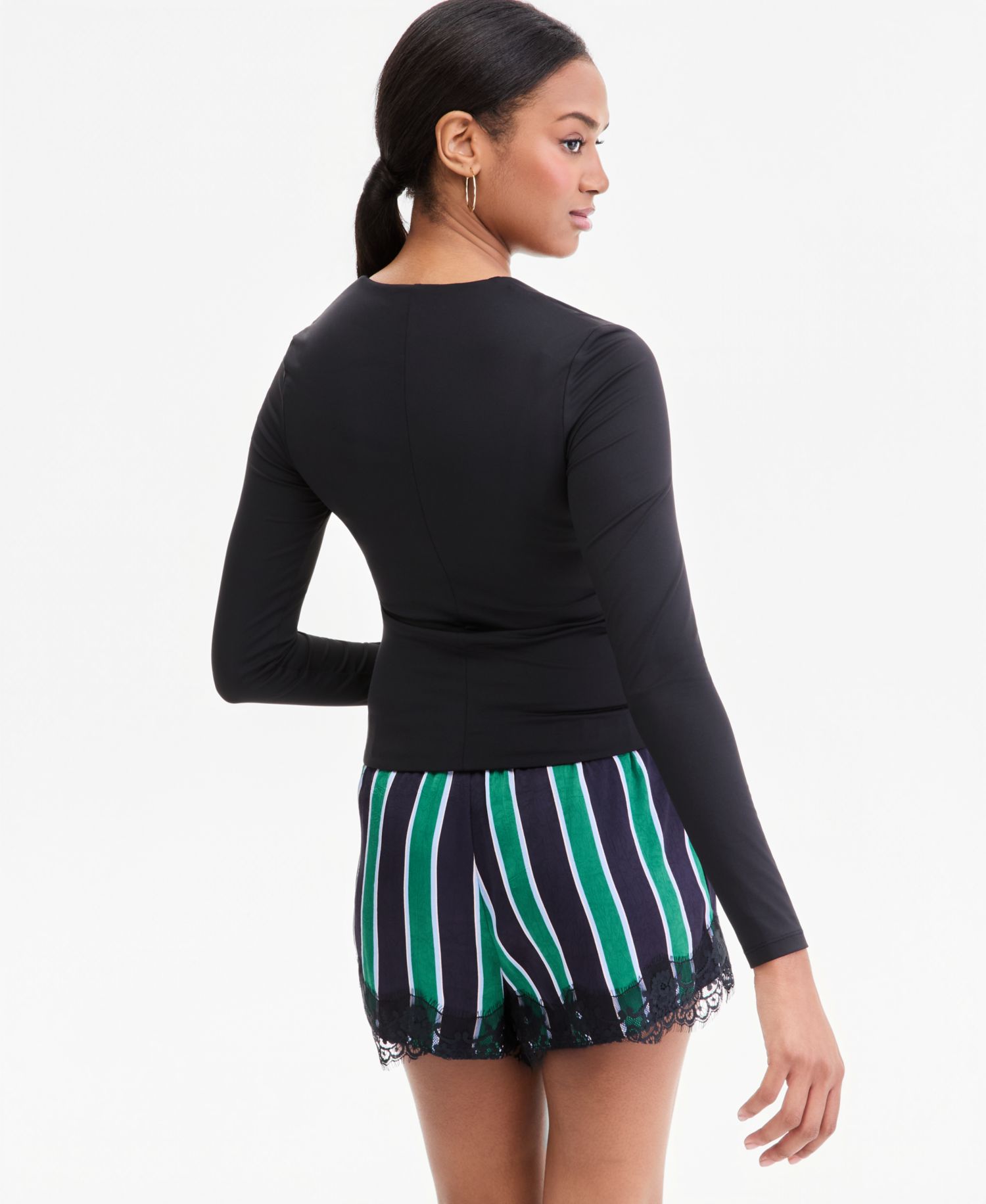 Women's Square-Neck Long-Sleeve Top