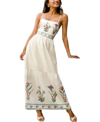 Women's Flowerbed Floral Maxi Beach Dress