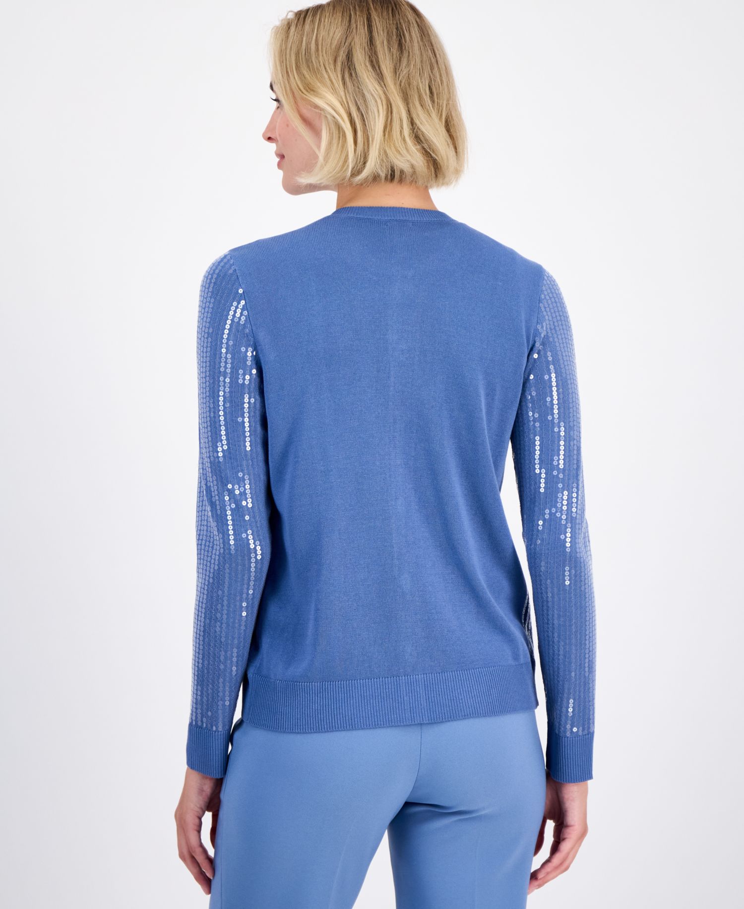 Women's Button-Front Sequin Cardigan