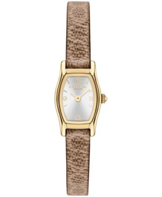 Women's Greta Brown Khaki PVC Caramel Leather Strap Watch 15.3mm