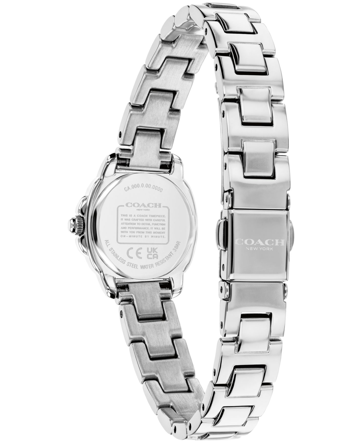 Женские часы Coach Kitt Silver-Tone Stainless Steel Bracelet Watch 21mm — фото 2
