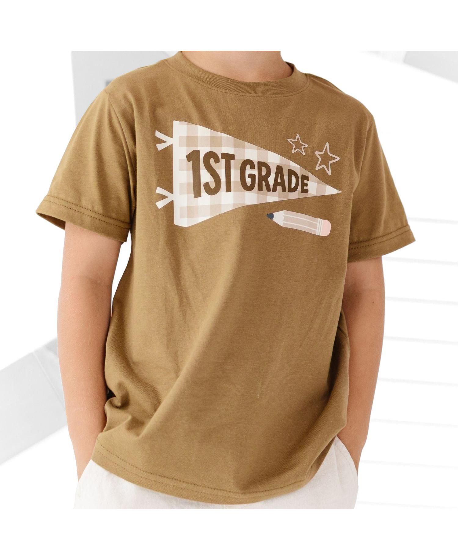 Little Boys First Grade Pennant Short Sleeve T-Shirt