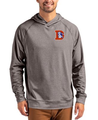 Men's Heather Gray Denver Broncos Adapt Historic Knit Raglan Pullover Hoodie