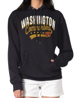 Women's Black Washington Commanders Filigree Logo Pullover Hoodie